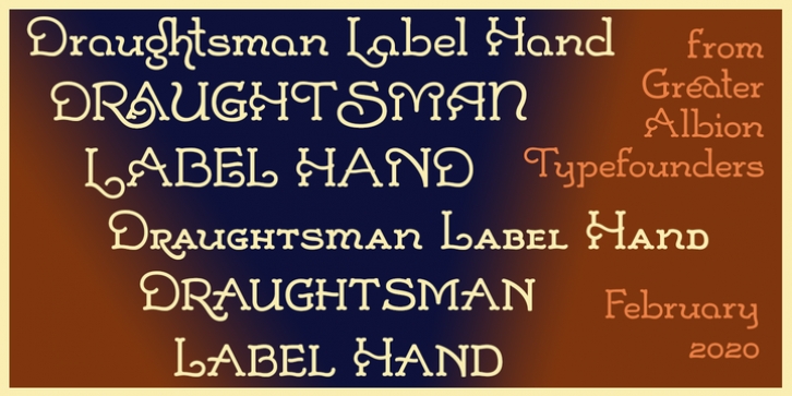 Draughtsman Label Hand font preview