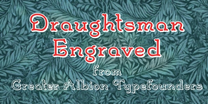 Draughtsman Engraved font preview