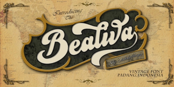 Bealiva Vintage font preview