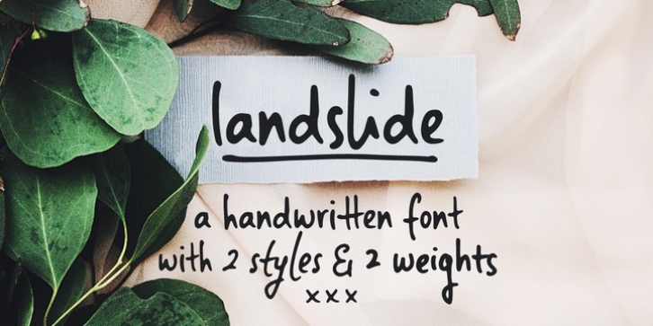 Landslide font preview