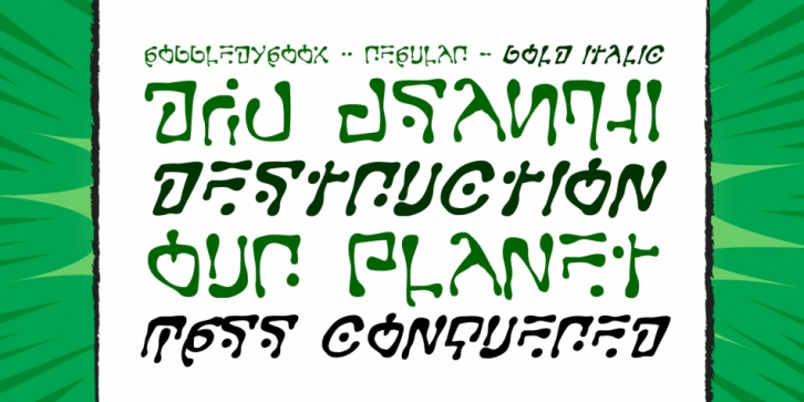Gobbledygook font preview