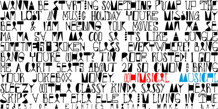 Whimsical Musical font preview