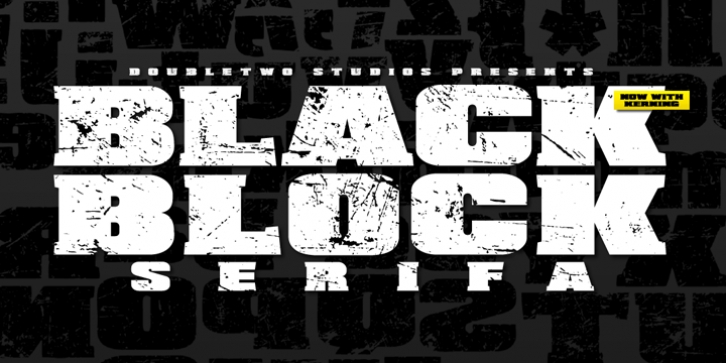 XXII BLACK-BLOCK-SERIFA font preview