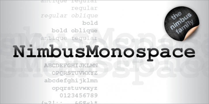 Nimbus Monospace font preview