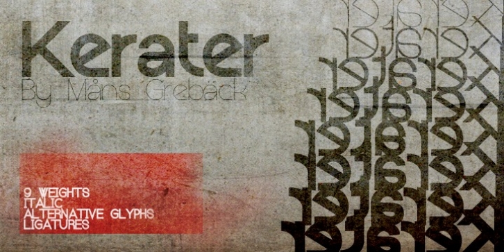 Kerater font preview