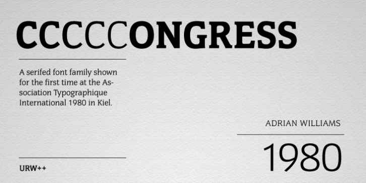 Congress font preview