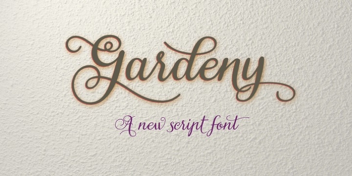 Gardeny font preview