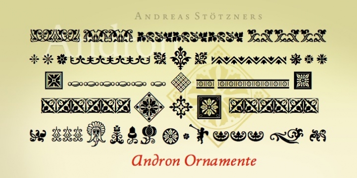 Andron Ornamente font preview
