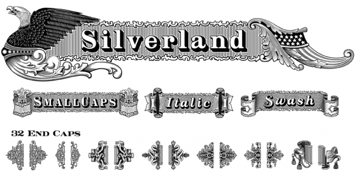 Silverland font preview