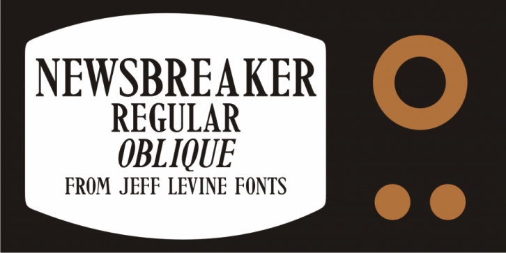 Newsbreaker JNL font preview