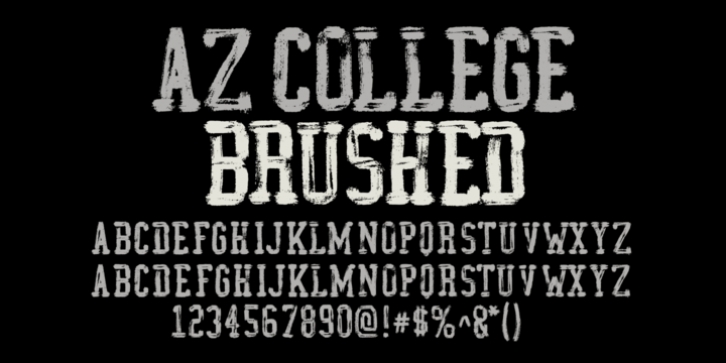 AZ College Brushed font preview