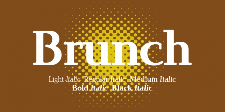 Brunch Pro font preview