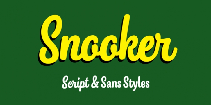 Snooker font preview