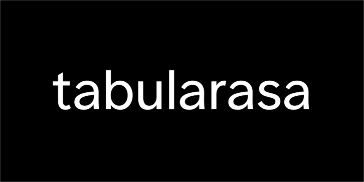 Tabularasa font preview