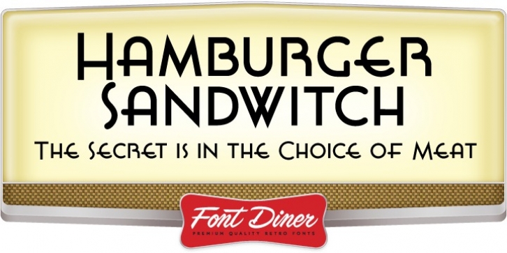 Hamburger Sandwitch font preview