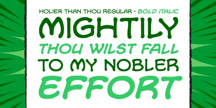 Holier Than Thou font preview