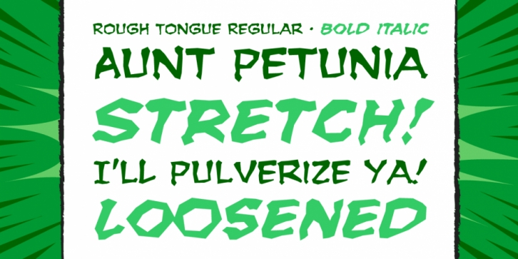 Rough Tongue font preview