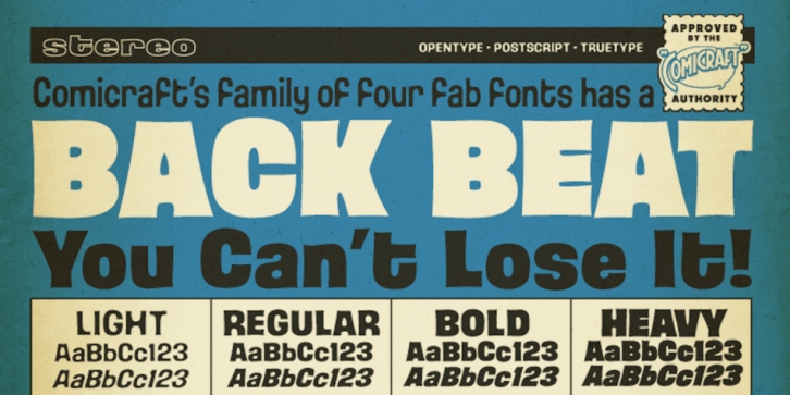 Back Beat font preview