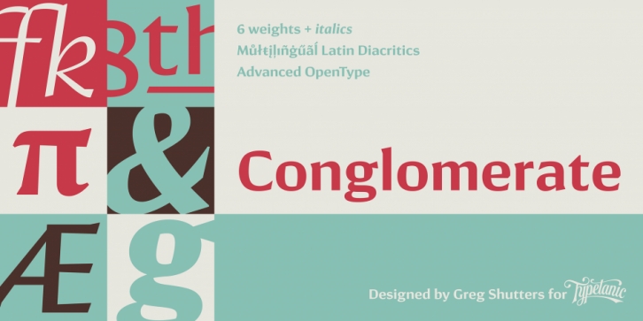 Conglomerate font preview