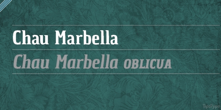 Chau Marbella font preview