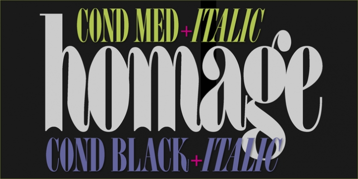Homage Condensed font preview