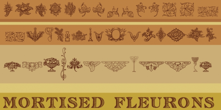 Mortised Fleurons font preview