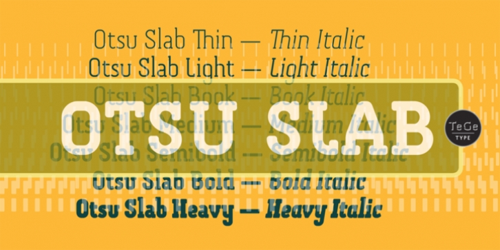 Otsu Slab font preview