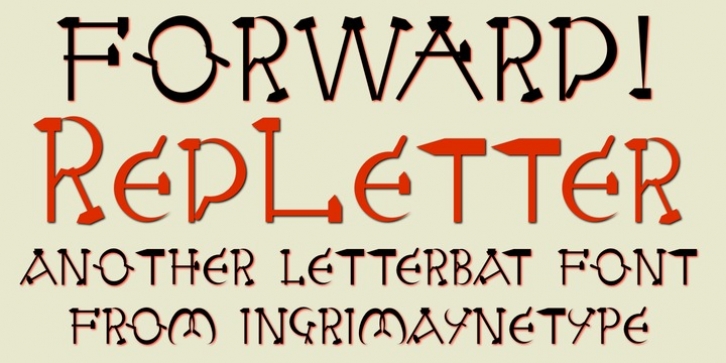 Red Letter font preview