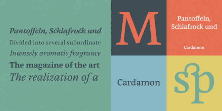 Cardamon font preview