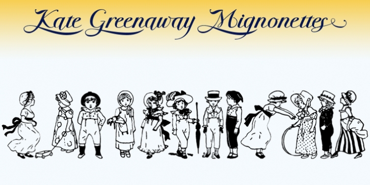 Greenaway Mignonettes font preview