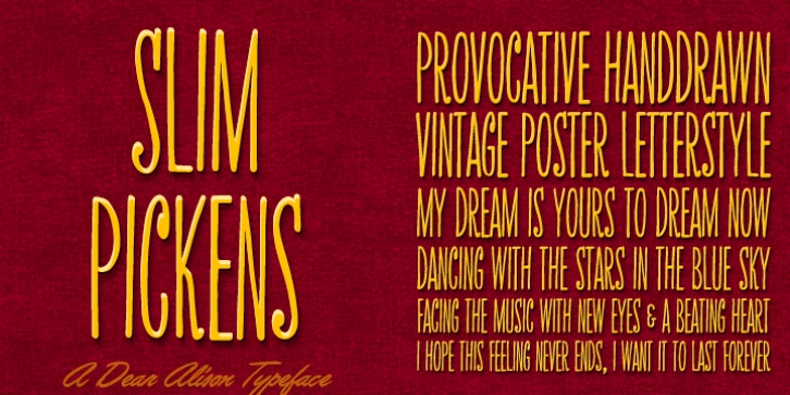 Slim Pickens font preview