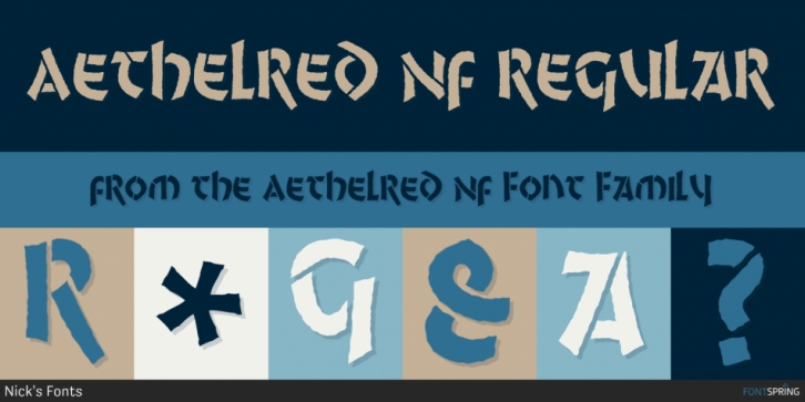 Aethelred NF font preview