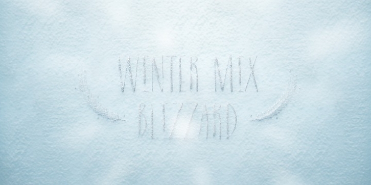 Winter Mix Blizzard font preview