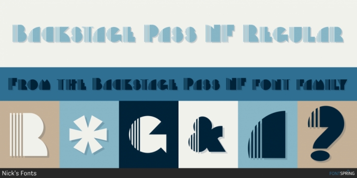 Backstage Pass NF font preview