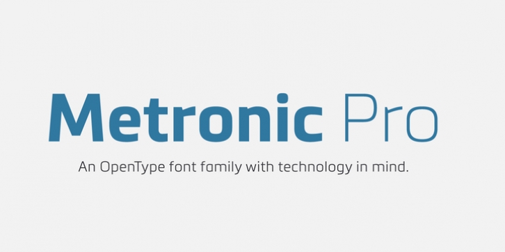 Metronic Pro font preview