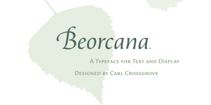 Beorcana Pro font preview