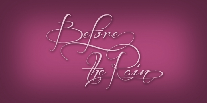 Before The Rain font preview