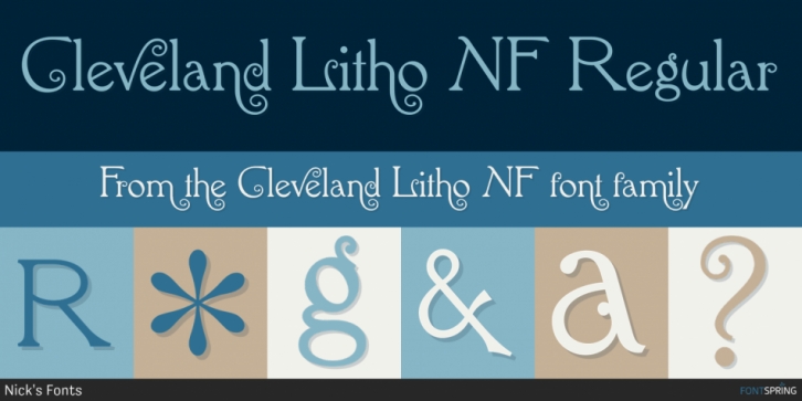 Cleveland Litho NF font preview