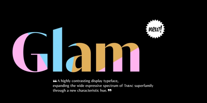 Tabac Glam font preview