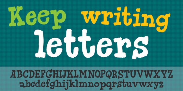 Keep Writing Letters font preview