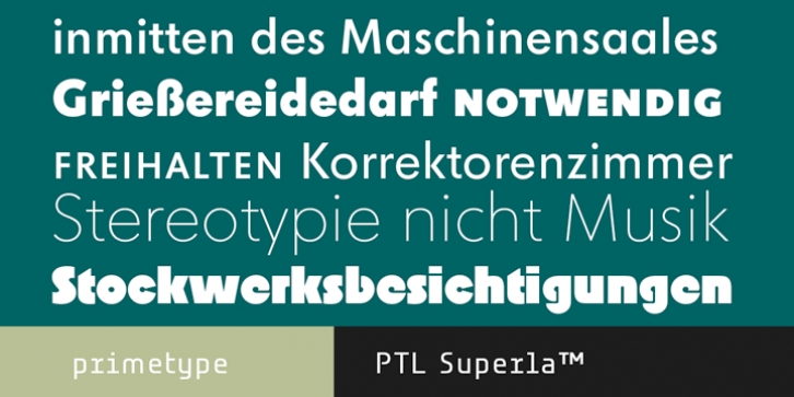 PTL Superla font preview