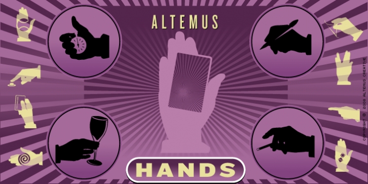 Altemus Hands font preview