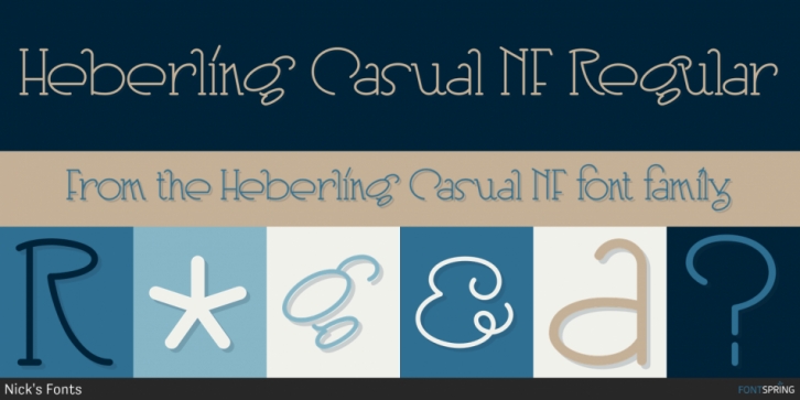 Heberling Casual NF font preview