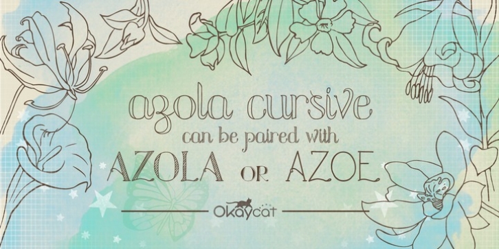 Azola Cursive font preview
