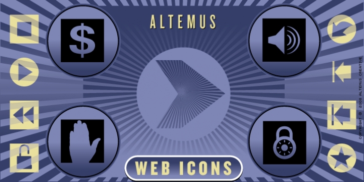 Altemus Web Icons font preview