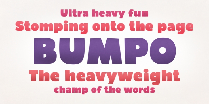 Bumpo font preview
