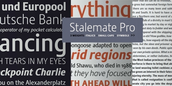 Stalemate Pro font preview