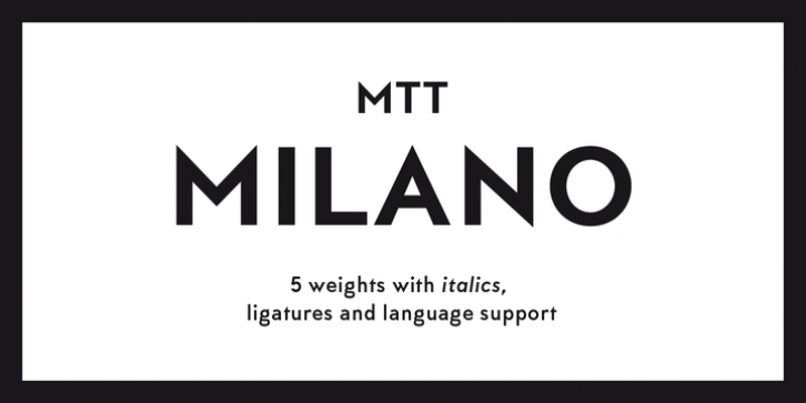 MTT Milano font preview