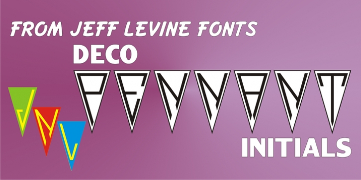 Deco Pennant Initials JNL font preview