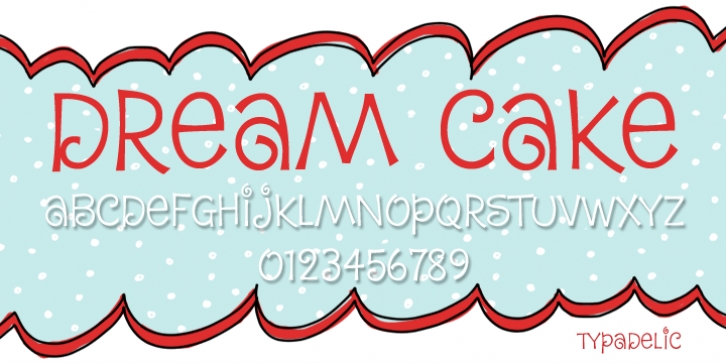 Dream Cake font preview